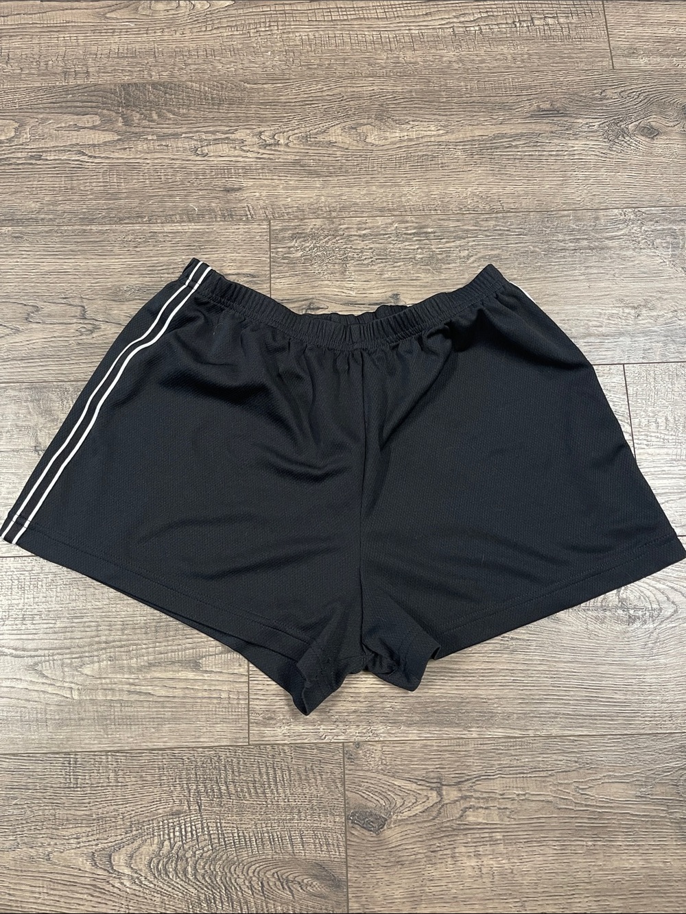Prospirit Black Athletic Shorts with White Side Stripes